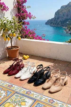 MulherSapatos de distribuidor de roupas BG VICTORIA / JM.DIAMANT em França