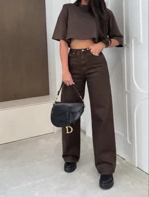 MulherTops de distribuidor de roupas Este Brown em França