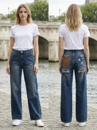 MulherCalças de ganga de distribuidor de roupas MAX DENIM by YES BON G-Smack em França